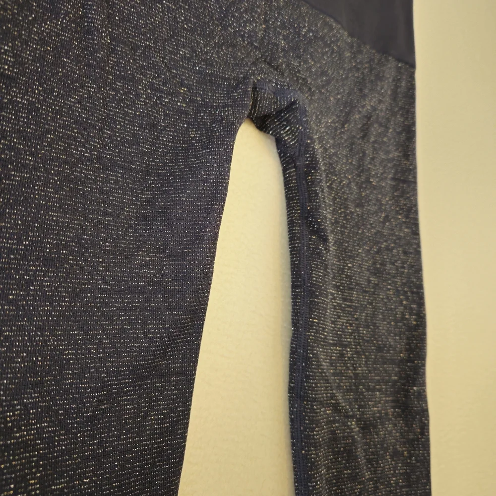 Chico's  ZENERGY Sparkle Navy Leggings SIZE 2